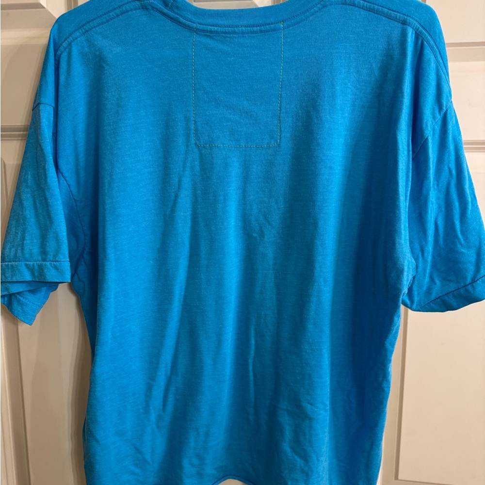 Aviator Nation Venice Beach neon Blue Signature Boyfriend Tee - Picture 3 of 3